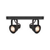 Led Spot Max (2-lichts) zwart metaal, 30x9x16 cm