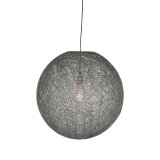 Hanglamp Twist grijs vlas, 45x135 cm