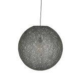 Hanglamp Twist grijs vlas, 45x135 cm