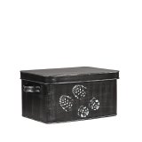 Opbergblik Schoenpoets zwart metaal, 36x21x16 cm