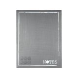 Wanddecoratie Memobord grijs metaal, 36x3x46 cm