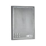 Wanddecoratie Memobord grijs metaal, 36x3x46 cm