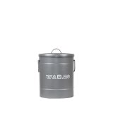 Wasmand grijs metaal, 26x33 cm