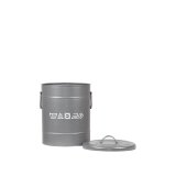 Wasmand grijs metaal, 26x33 cm
