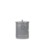 Wasmand grijs metaal, 26x33 cm