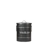 Wasmand zwart metaal, 26x33 cm