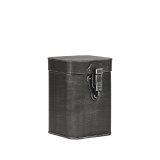 Opbergbox Clip antiek zwart metaal, 12x13x17 cm