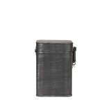 Opbergbox Clip antiek zwart metaal, 12x13x17 cm