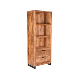 Boekenkast Glasgow rough mangohout, 70x45x185 cm