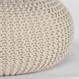 Poef Knitted naturel, 70 cm