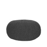 Poef Knitted antraciet, 70 cm