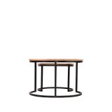 Salontafel Set Double rough mangohout, 70 cm