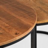 Salontafel Set Double rough mangohout, 70 cm