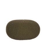 Poef Knitted army green, 70 cm
