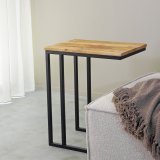 Laptoptafel Move rough mangohout, 50x35x62 cm