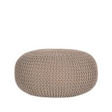 Poef Knitted beige, 70 cm