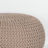 Poef Knitted beige, 70 cm