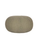 Poef Knitted olijfgroen, 70 cm