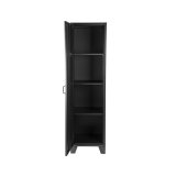 Hoge kast Fence zwart metaal, 50x50x185 cm