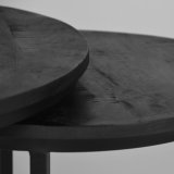 Salontafel Double zwart mangohout, 70 cm