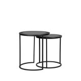 Salontafel Set Pair zwart metaal, 40 cm