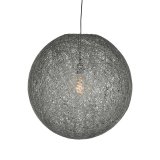 Hanglamp Twist grijs vlas, 55x145 cm