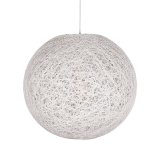 Hanglamp Twist wit vlas, 55x145 cm