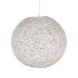 Hanglamp Twist wit vlas, 55x145 cm