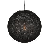 Hanglamp Twist zwart vlas, 55x145 cm