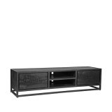 Tv-meubel Chili zwart mangohout, 160x45x40 cm