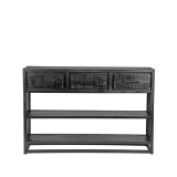 Sidetable Chili zwart mangohout, 115x30x75 cm
