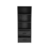 Boekenkast Chili zwart mangohout, 70x45x185 cm
