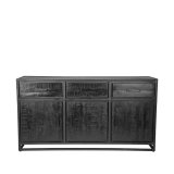 Showroommodel dressoir Chili zwart mangohout, 170x45x90 cm