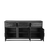Showroommodel dressoir Chili zwart mangohout, 170x45x90 cm