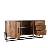 Dressoir Bolivia rough mangohout, 184x40x85 cm