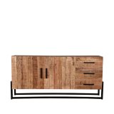 Dressoir Bolivia rough mangohout, 184x40x85 cm