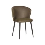 Eetkamerstoel Wave army green microvezel