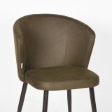 Eetkamerstoel Wave army green microvezel