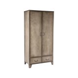 Hoge kast Fence vintage metaal, 90x50x185 cm