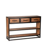 Sidetable Tampa rough mangohout, 115x30x75 cm