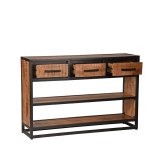 Sidetable Tampa rough mangohout, 115x30x75 cm