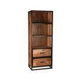 Boekenkast Tampa rough mangohout, 70x45x185 cm