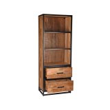 Boekenkast Tampa rough mangohout, 70x45x185 cm