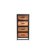Ladekast Tampa rough mangohout, 50x30x105 cm