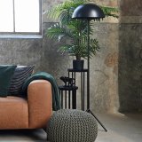 Vloerlamp Globe zwart metaal, 39x152 cm