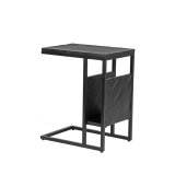 Laptoptafel Shift zwart mangohout, 35x50x62 cm