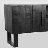 Tv-meubel Santos zwart mangohout, 168x40x60 cm