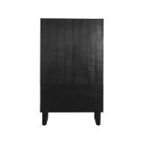 Hoge kast Santos zwart mangohout, 94x40x160 cm