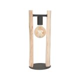 Tafellamp Woody naturel hout, 18x45 cm