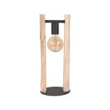 Tafellamp Woody naturel hout, 18x45 cm
